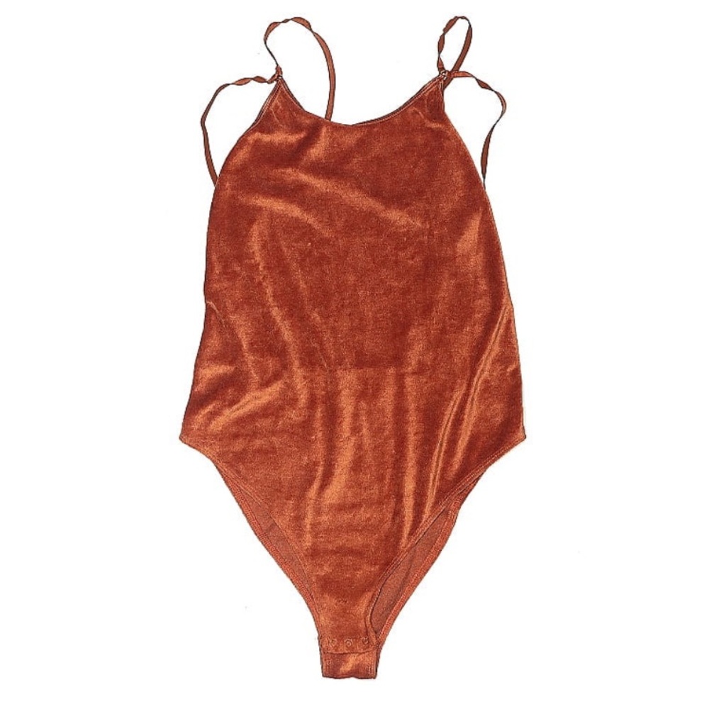 Velvet high neck bodysuit